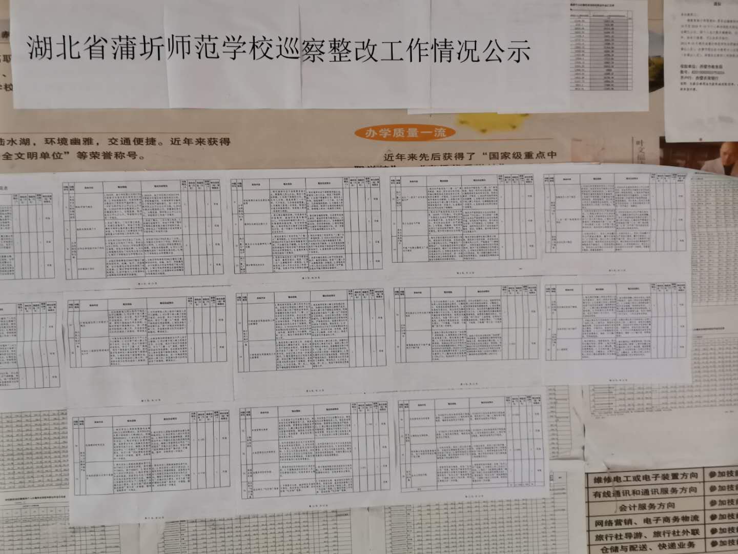 湖北省蒲圻師范學(xué)校巡察整改工作情況公示